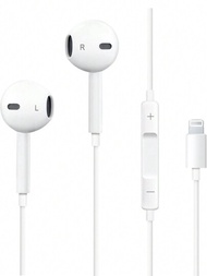 Fcv Iphone耳機/lightning/apple耳塞/有線耳機/[apple Mfi認證]內置麥克風和音量控制電話通話,音量與iphone 14/13/12/11/xr/xs/x/8/7/se/pro/pro Max兼容