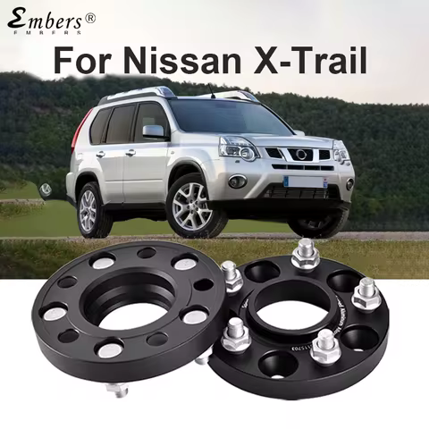 Embers For Nissan X-Trail PCD 5X114.3 CB 66.1 M12X1.25 Black Forged aluminum Wheel Spacer Hub Adapte