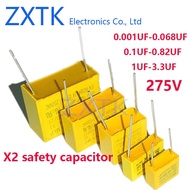 Safety capacitor P 10PCS X2 275V 0.001uF-3.3uF 0.1uF 0.22uF 0.33uF 0.82uF 1uF 1.2uF 1.5uF 2uF 2.2uF 