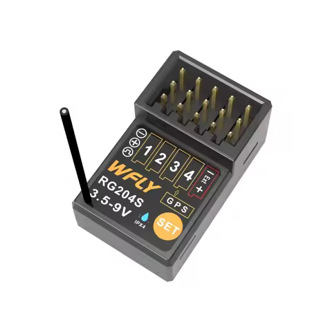 WFLY RG204S RC Receiver Mini Receiver For WFLY X9S RC Car Radio 2.4ghz 3.5V~9.0V Support External GP