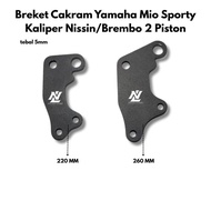 Mio Sporty Caliper Breket Nissin Samurai 2 Piston 220 & 260 Mm Mio Sporty Caliper