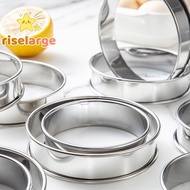 [RiseLargeS] 8/9/10CM English Muffin Rings Crumpet Rings Double Rolled Tart Ring Round Stainless Ste