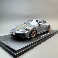 GT Spirit 1/18 Porsche 911 992.2 GT3 TOURING Gray Simulation Car Model