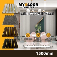 Walltec 150cm Solid Wall Panels PVC Dinding Deco Wood Type-B Wainscoting DIY Ceiling Living Room Bedroom Anti Termite