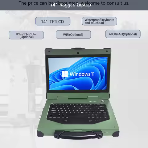 14 Inch Portable Industrial Computer With Intel I3 1115G4 / I5 1135G7 / I7 1165G7 Quad Core 3.8Ghz I