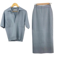 AURA SETTO AURALEE Lee Skirt gray blue Women Direct from Japan Secondhand