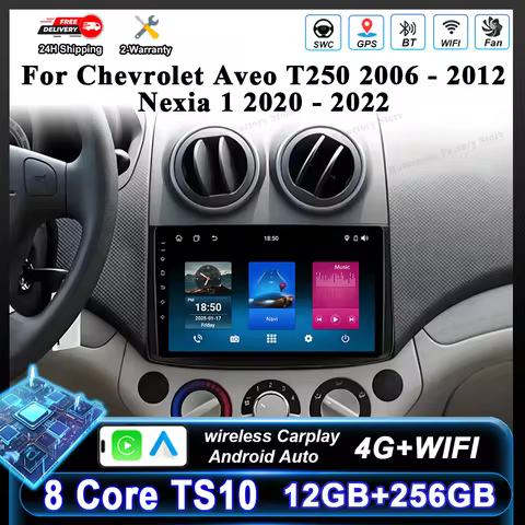 Android 16 Car Radio Stereo For Chevrolet Aveo T250 2006 -2012 Nexia 1 2020 -2022 Auto Multimidia Pl