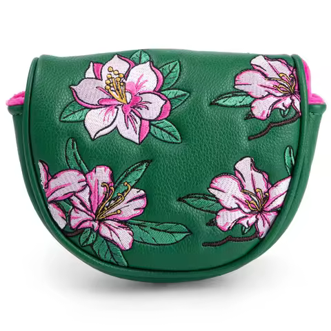 Golf Putter Covers OZ1 Mallet Putter Headcover Azalea Embroidery Leather Golf Club Covers with Magne