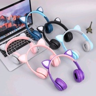 Cat Headset headphone bluetooth bando wireless headphone P47 MZ47 Led stereo