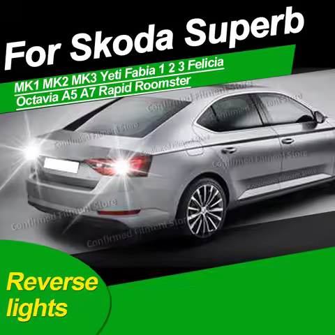 2Pcs 1156 Canbus LED Reverse lights 4014 Chip For Skoda Superb MK1 MK2 MK3 Yeti Fabia 1 2 3 Felicia 
