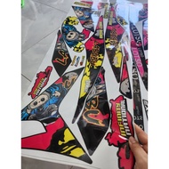 Exciter 150 black labubu car sticker