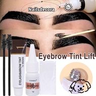 NAILS Eyebrow Cosmetics, 2 in 1 Semi Permanent Eyebrow Dye Tint Kit, Brow Enhance Waterproof Fast Dy