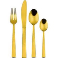 George Home 16pcs Brushed Gold Cutlery Set