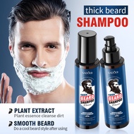 Beard Shampoo SADOER Deep Cleansing Beard Shampoo Mens Beard Cleaning Care 120ml Moustache Balm Bear