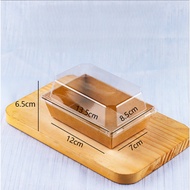 YUEW [10 PCS] LONG BROWN 12X7CM 12X7 12CMX7CM 12 CM X 7 CM Heat Resistant Dessert Box Oven Mica Box 
