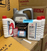 Honda น้ำมันเครื่อง 0w20 สังเคราะห์แท้100% น้ำมันเกียร์ atf 3ลิตร แถมกรองฮอนด้า แหวน เเท็ก