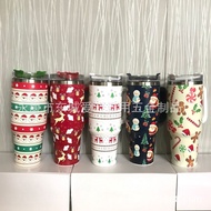 Beer Mug Car Car Mug Stainless Steel with Coffee Mug Cross-Border Ice Master Christmas Handle 40oz B