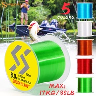 Sougayilang 100M Fishing Line 17KG/38LB Max Drags Nylon Line Invisible Tail Memancing For Bass Joran