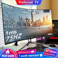 Monitor 27 Inch 165HZ Gaming Curved Monitor PC With Speaker 75HZ/1080P/1MS FHD LCD Display Computer
