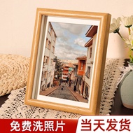 [in stock] Photo printing solid wood photo frame for wedding photos6Family portrait7Photo printing8E