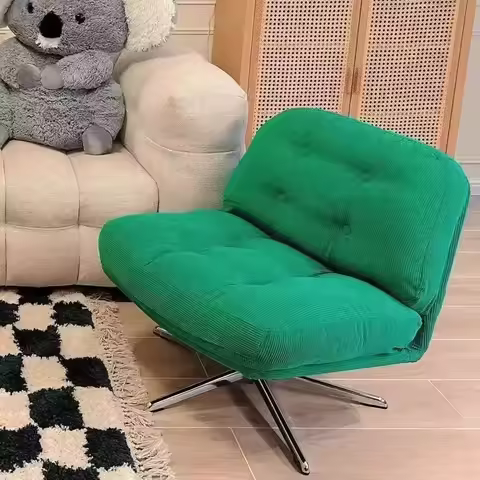 MOMO Medieval Bauhaus Single Sofa Chair Leisure Balcony Chair Green Internet Celebrity Lazy Sofa Lei