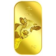 Puregold 1g Golden Cow Gold Bar l 999.9 Pure Gold