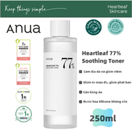 Toner Anua diếp cá làm dịu dưỡng da Anua Heartleaf 77% Soothing Toner 250ml nước hoa hồng giảm mụn D