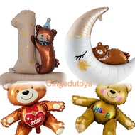 Happy Bear love bear balloon number 1 moon bear jumbo 60cm