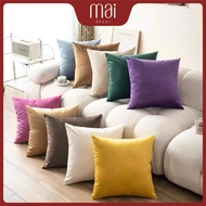 MaiDecor Soft Velvet Sofa Pillow 45x45cm, Square Backrest Pillow in Many Colors to Choose from