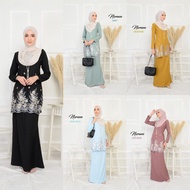 Baju Kurung SULAM NOREEN 🐝 Ironless 🐝 Muslim Women Dress Baju Kurung Moden 🐝 Baju Kurung Sulaman 🐝 Embroidery