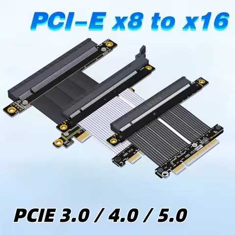 PCI-E 5.0 4.0 3.0 X8 Riser Cable Adapter X16 PCI-E 4.0 U2 8X To 16X Extender Cord For X8 To X16 Grap