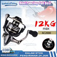 Reel Pancing Full Besi 12 Bearing 5.2:1 Metal Fishing Spinning Reel Ril Pancing katrol bahan metal 1