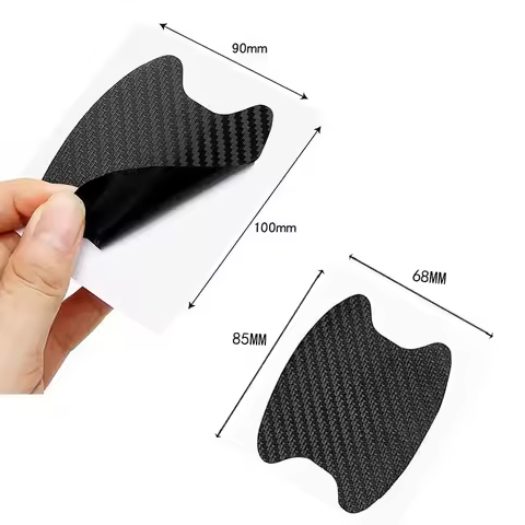 2024 Car door handle sticker carbon fiber door sticker universal scratch car sticker handle protecti