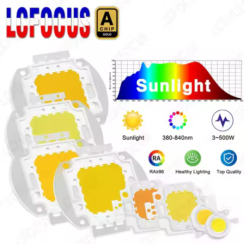 1W 3W 5W 10W 20W 30W 50W 100W Grow LED COB Chip Full Spectrum Sunlight 380-840nm For Indoor Plant Ve