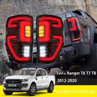 RANGER ไฟท้ายแต่ง LED ลาย โคมไฟท้าย ฟอร์ด ไฟท้าย LED 1 คู่ ซ้าย + ขวา รวมชุดสายไฟ for Ford Ranger 2012-2021