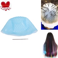 TRWITU Silicone Hair Styling Coloring Cap + Hook Needle Color Dye Highlighting Dye Cap VN