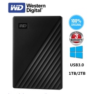 【Ready stock】WD 1TB 2TB Hard disk My PassPort Portable.HDD External Harddisk HDD-USB 3.0 1TB/2TB