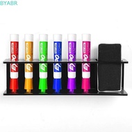 BYABR Whiteboard Marker and Eraser Holder, Wall-Mounted 6 Slot Marker Pens Holder, Multifunctional A