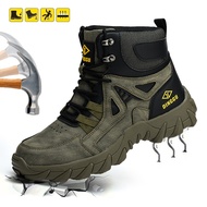 Men Steel Toe Safety Shoes Kevlar Anti-puncture Work Shoes