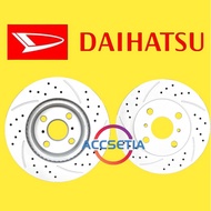( 1-PAIR ) THAILAND QUALITY 249MM PERODUA ALZA 2009-2013 ORIGINAL DRILLED SLOTTED SPORT DISC ROTOR