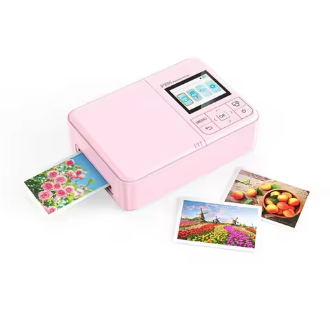Portable 50X90mm Photo Printer, Wireless Wifi Bluetooth Smartphone Printer, 600DPI Color Instant Ink