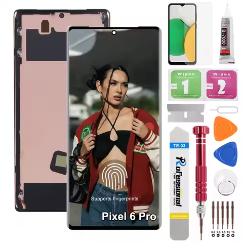 6.7''For Google Pixel 6 Pro For AMOLED Google Pixel 6 Pro GLUOG, G8VOU LCD Display Digitizer Touch S