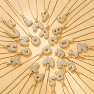 New Pendant Fashion Collarbone Chain Birthday Balloon Glossy Letter Necklace 40+5CM