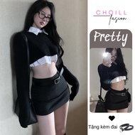 A-Line Skirt, Bodycon Short Skirt, Slim Short a-Line Skirt with Belt and Snow Protective Pants 99C