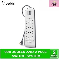Belkin 8-Outlet Surge Protection Strip with Two USB Ports (2M) BSV804sa2M BSV401sa2M
