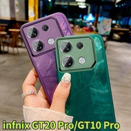 Glitter Casing for Infinix GT 20 10 Pro 5G 2024 Case Luxury Gilt Aurora Feather Pattern Cover For GT