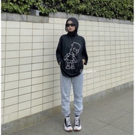 (ANANDAOUTFLIT) T-SHIRT OVERSIZE CARICATURE LD130CM