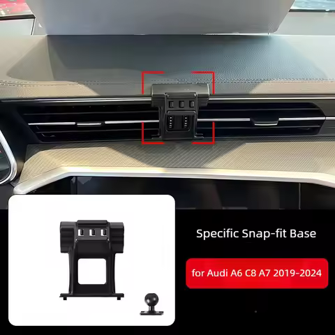 For Audi A6 C8 A7 2019-2024 Special Car Phone Holder Mobile Support Fixed Bracket Magnetic Phone Mou