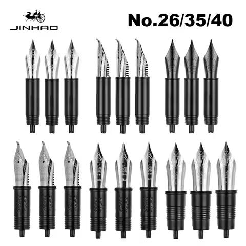 Jinhao Fountain Pen Nib Silver/Black Color For 9019 / X159 / 82 / 100 / 9056 / 9036 Series Stationer