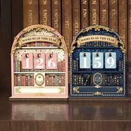 2D Retro Reading Tracker, Annual Book Counter Decor - Can Track Up To 999 Books Per Year. Comes With